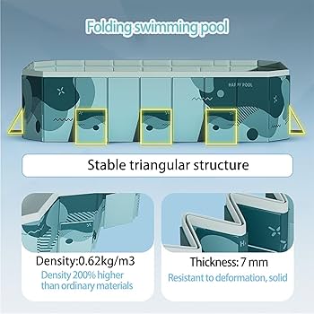 【匿名配送】Swimming Pool Amazon.com: Inflatable Swimming Pool, 71” x 51” x 28” Full
